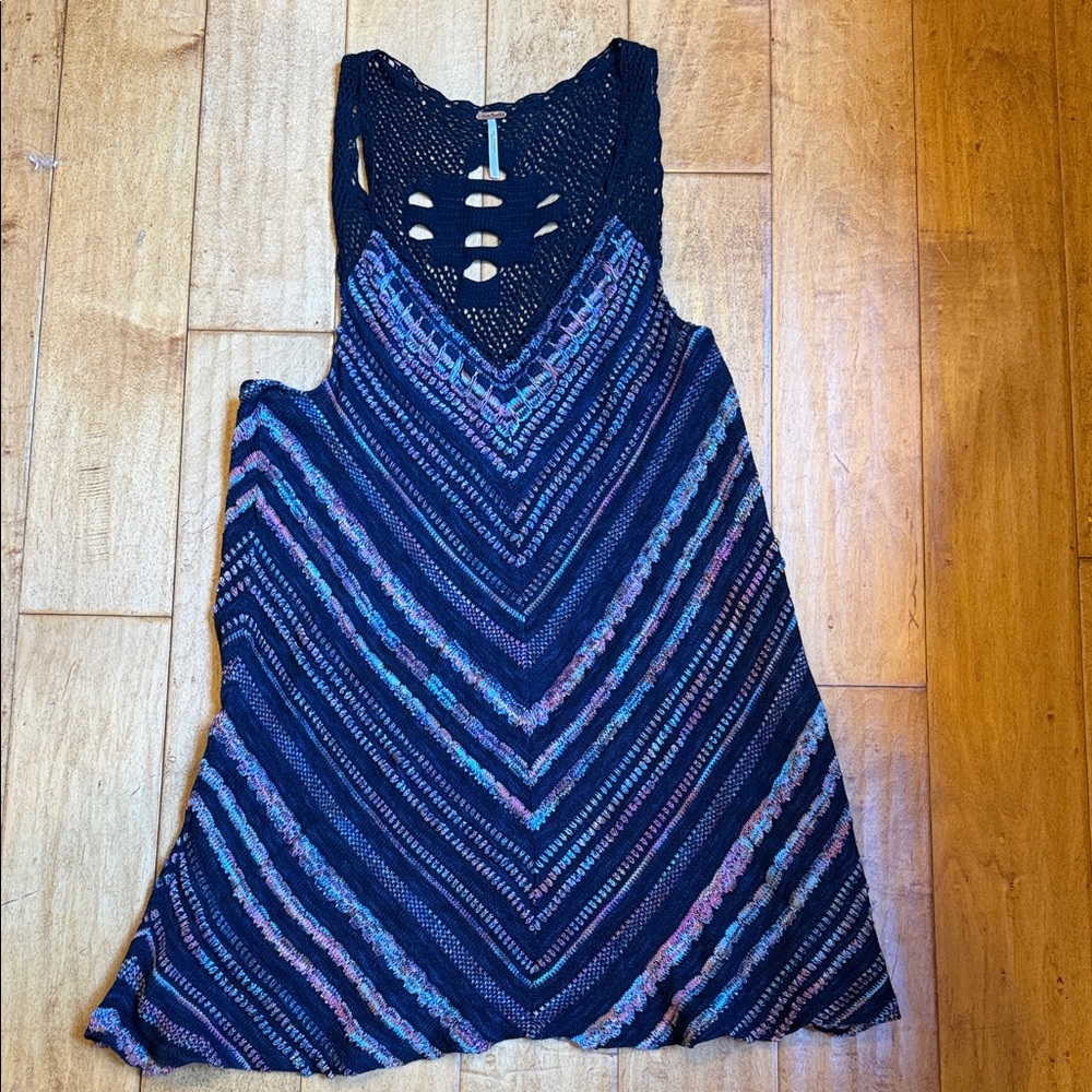 Free People Multicolor Chevron Knit Tank Top